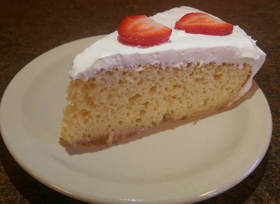Order Tres Leches Cake food online from Jalapenos-Lemon-Pepper Tex Mex Cafe store, Midlothian on bringmethat.com