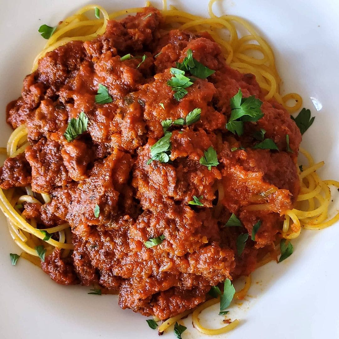 Order Pasta with Meat Sauce - Pasta food online from Midland Ave Pizzeria store, Yonkers on bringmethat.com