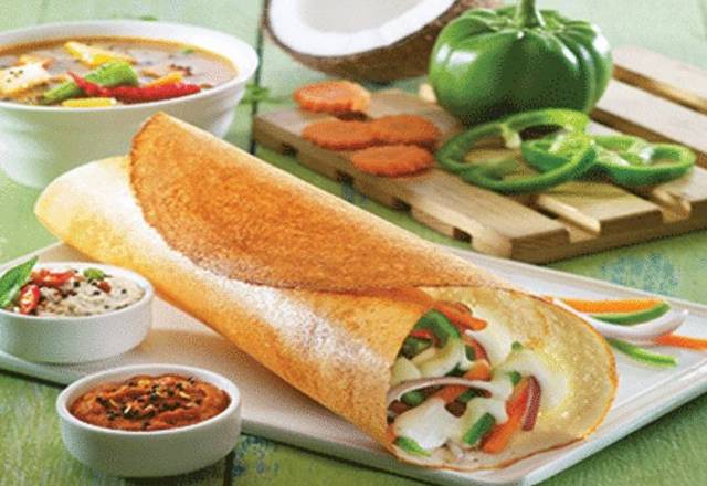 Order Vegetable Masala Dosa food online from Dosa Delight store, Jackson Heights on bringmethat.com
