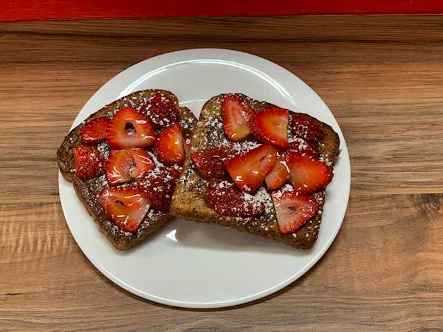 Order Whole Wheat Toast with Nutella and Strawberry food online from Mango Loco store, Jersey City on bringmethat.com