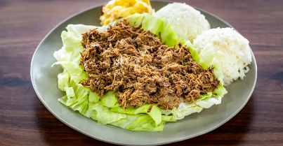 Order Kalua Pork with Cabbage food online from Aloha Hawaiian Bbq store, Santa Ana on bringmethat.com