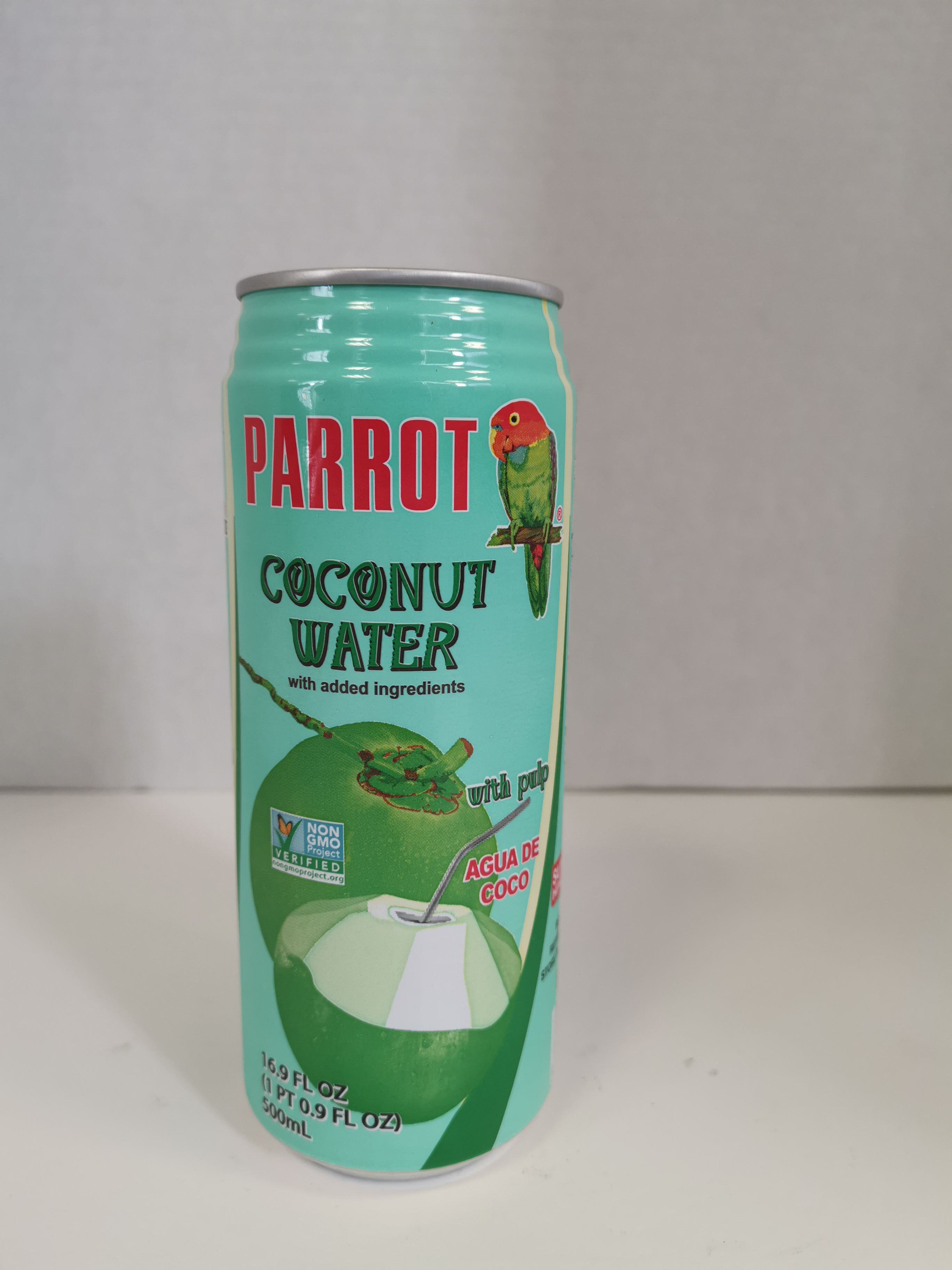 Order Parrot Coconut Water Can 16oz food online from Rank Quickserve store, San Francisco on bringmethat.com