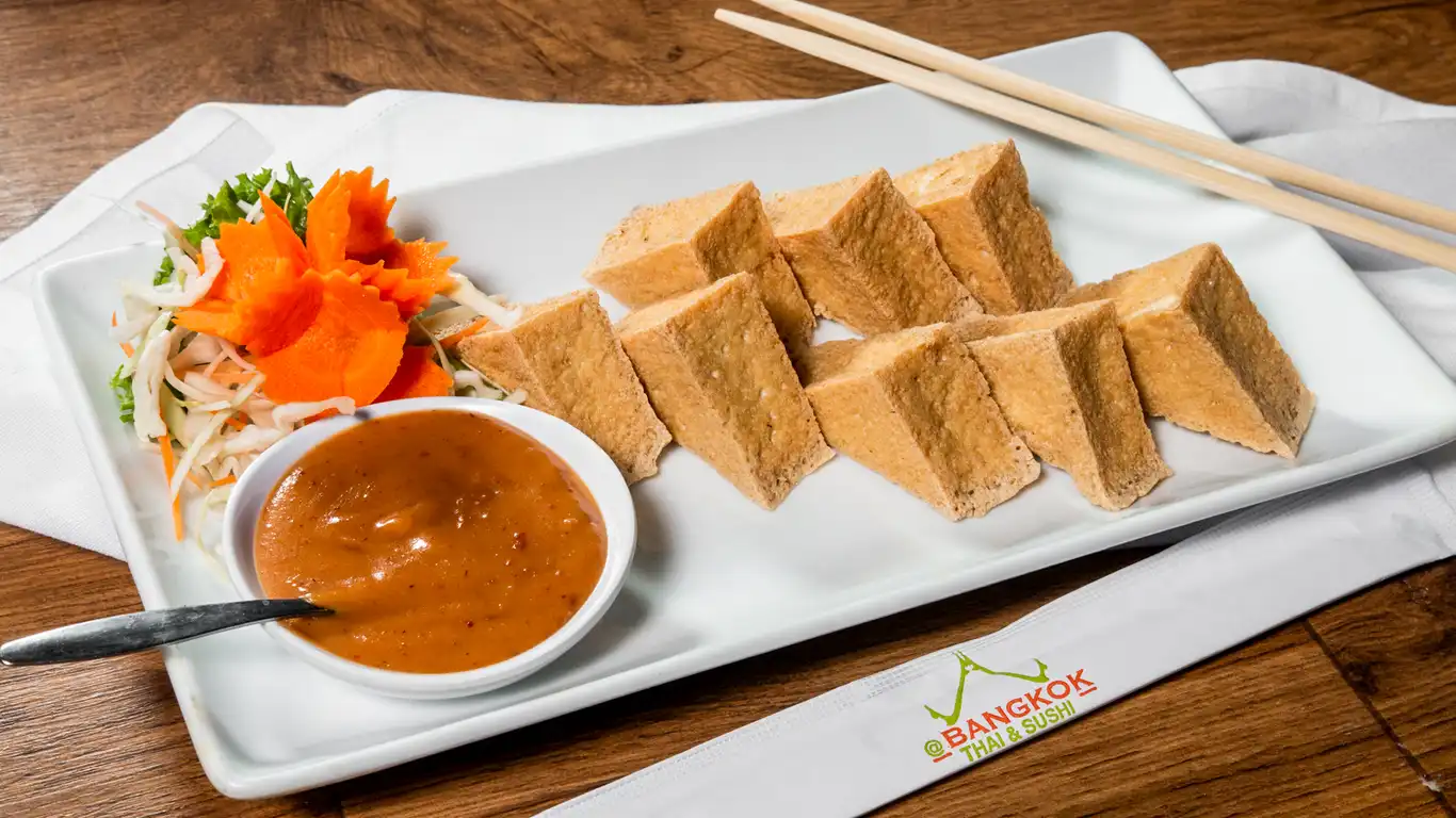 Order Fried Tofu (8 pcs) food online from @Bangkok Thai Express store, Carpentersville on bringmethat.com