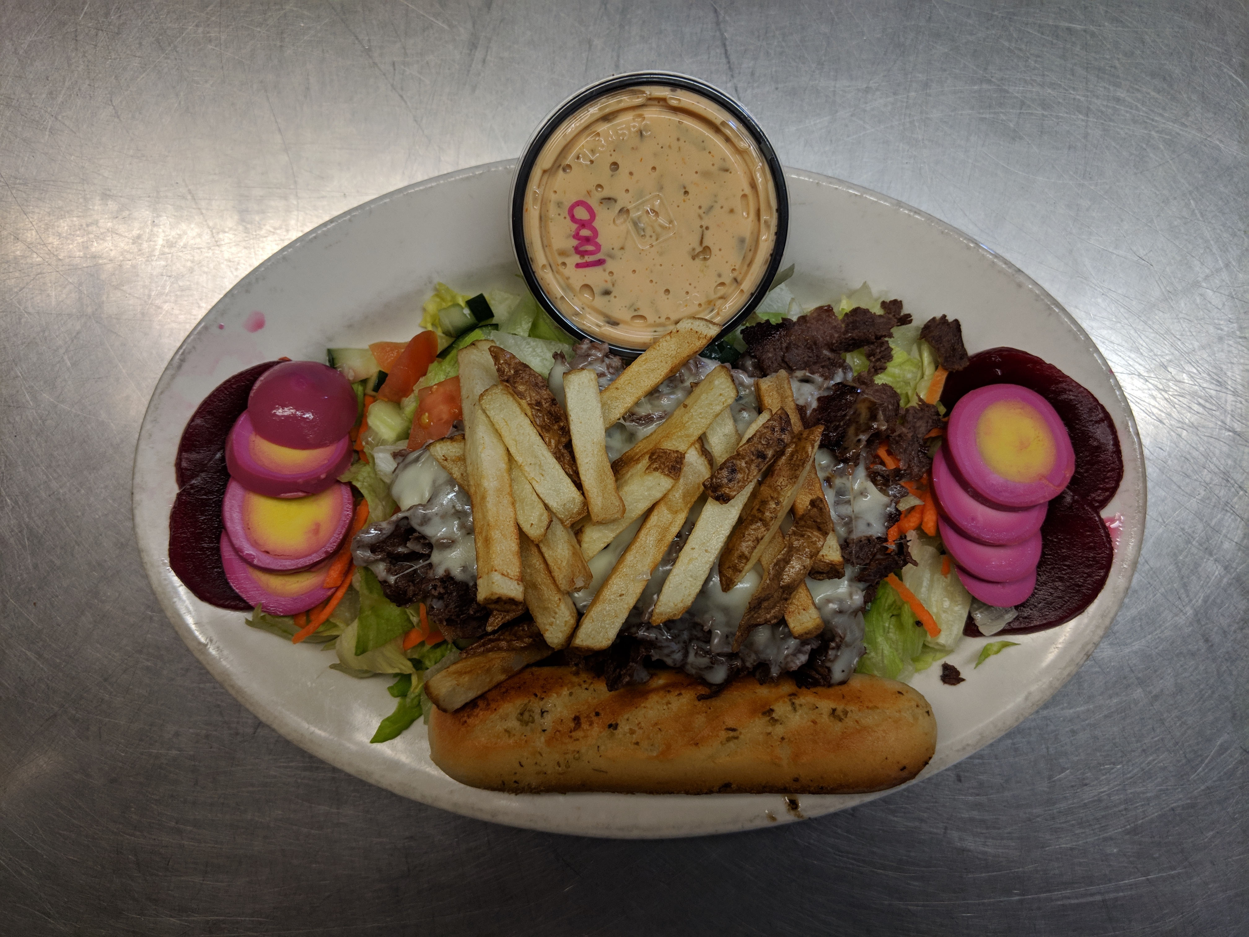 Order Cheese Steak Salad food online from Rivals store, Williamsport on bringmethat.com