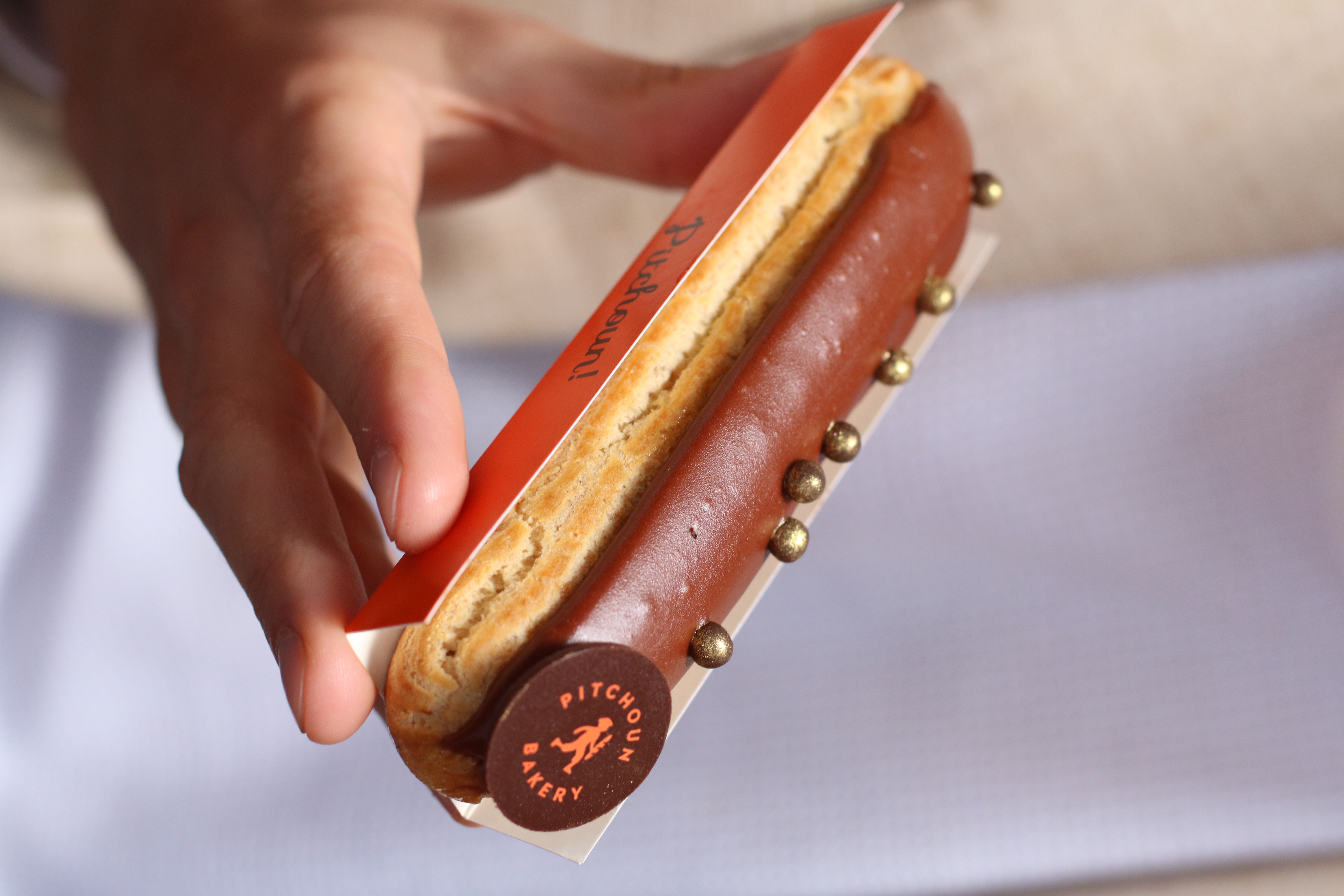 Order Eclair Chocolate food online from Pitchoun! store, Los Angeles on bringmethat.com