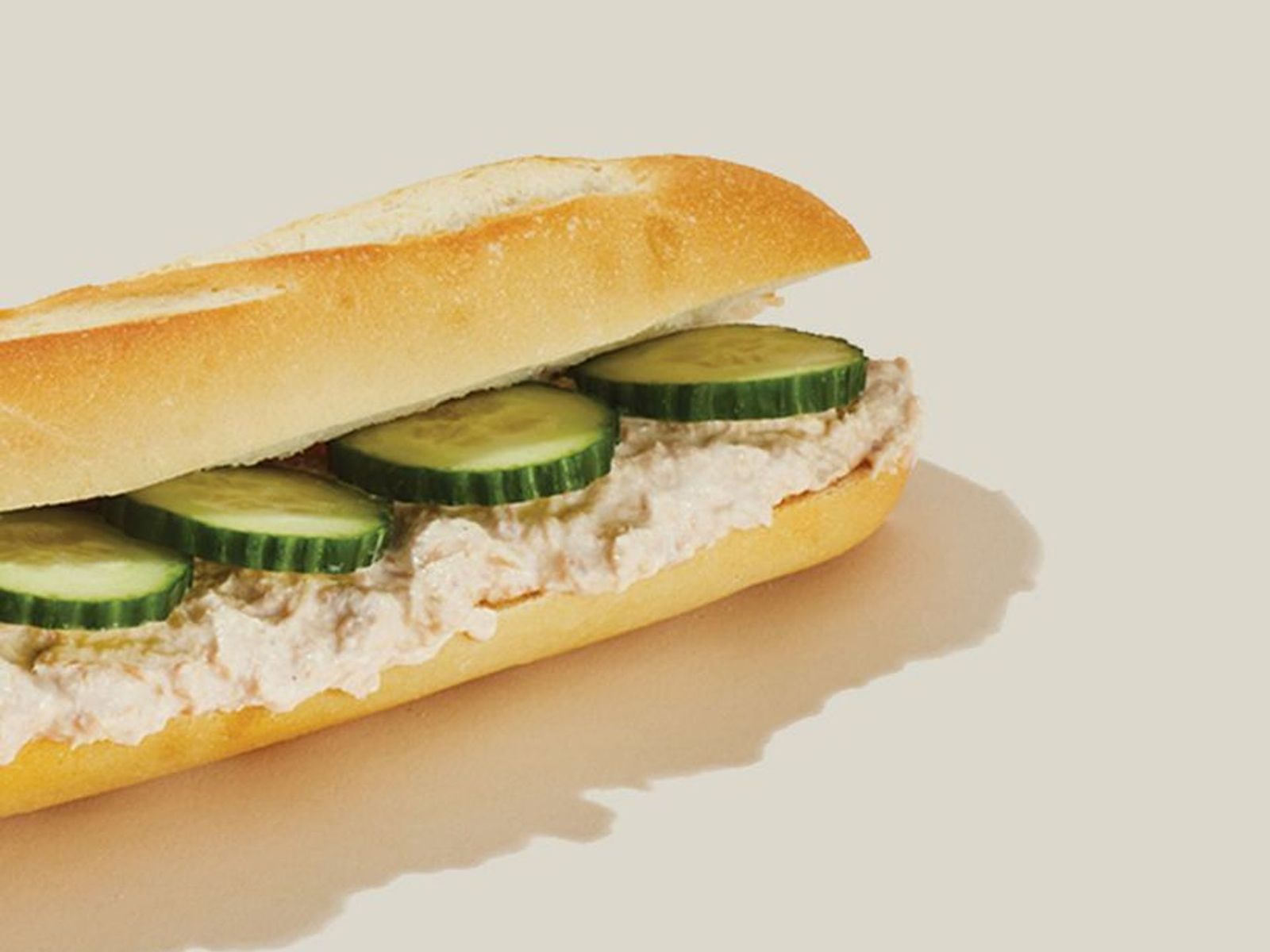 Order Pret's Tuna & Cucumber Baguette Slim food online from Pret A Manger store, New York on bringmethat.com