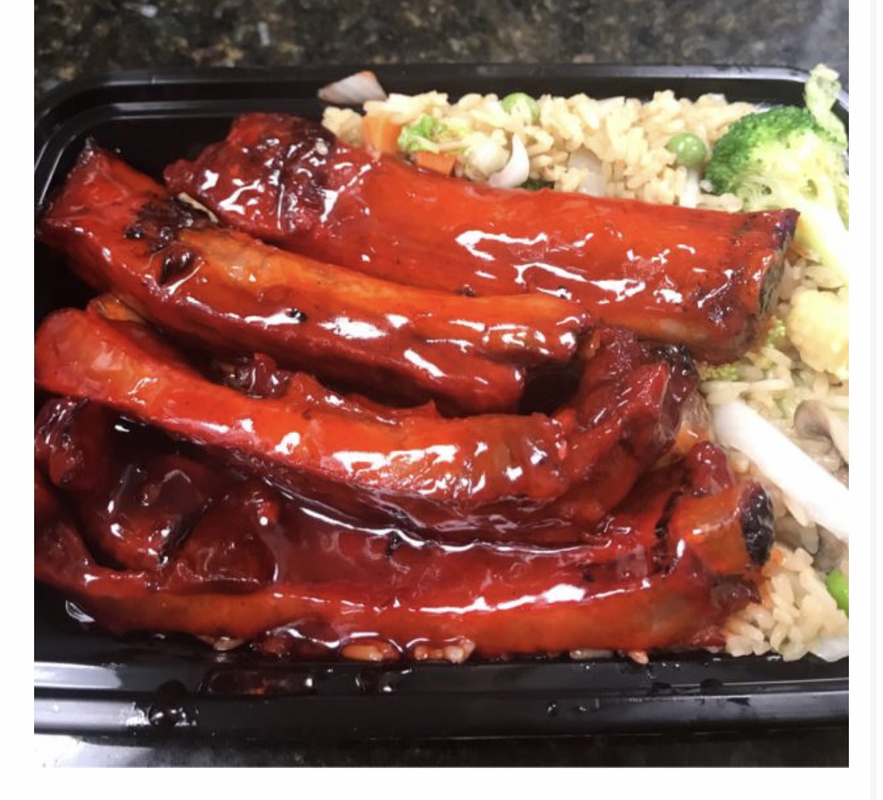 Order C13. BBQ Spare Ribs Combo 排骨 food online from China Star store, Blue Bell on bringmethat.com