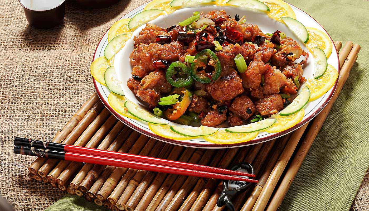 Order G44. House Special Spicy Spareribs (橋底炒排骨) food online from Happy Harbor Cuisine store, Alhambra on bringmethat.com