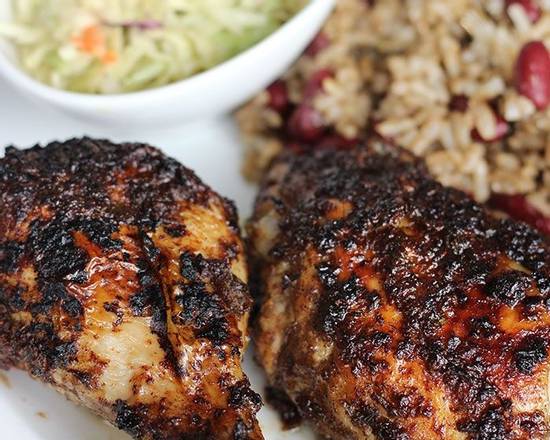 Order Jerk Chicken food online from Island Tingz Caribbean Grill store, Humble, Houston on bringmethat.com