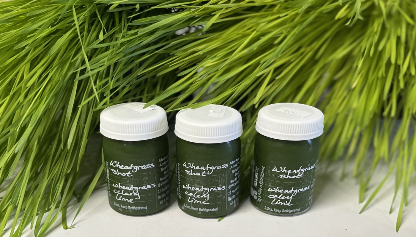 Order WHEATGRASS TONIC food online from Vitality Juicery store, Dublin on bringmethat.com