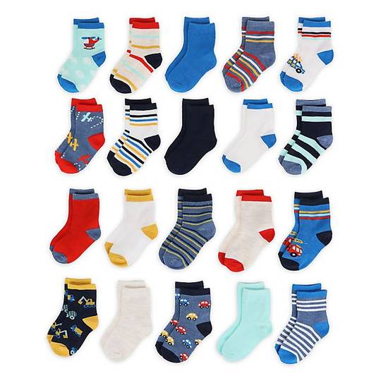Order Capelli New York Size 3-12M 20-Pack Transportation Socks in Blue/Multi food online from Bed Bath & Beyond store, Lancaster on bringmethat.com
