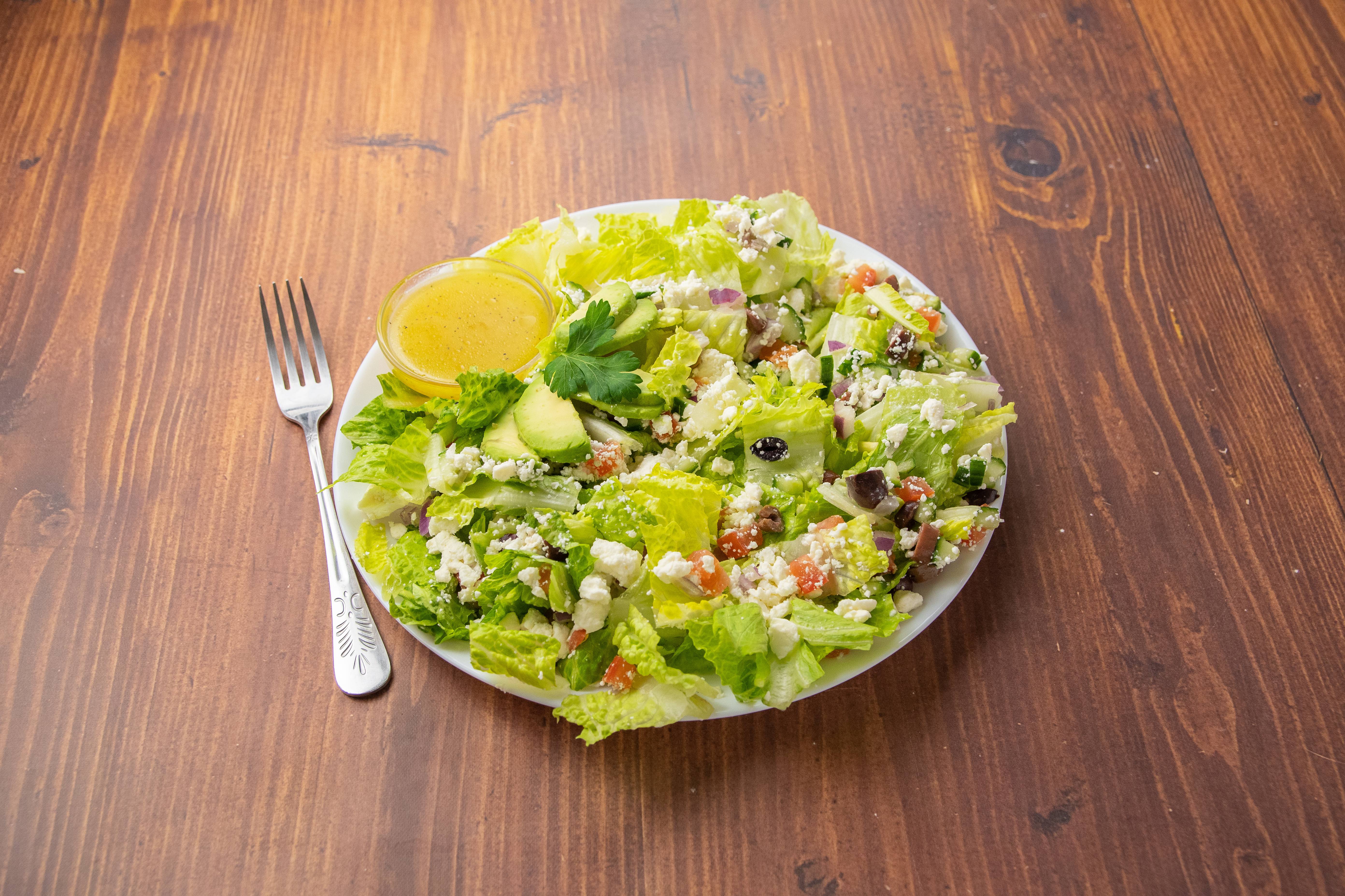 Order Greek Salad food online from Yellow Vase store, Costa Mesa on bringmethat.com