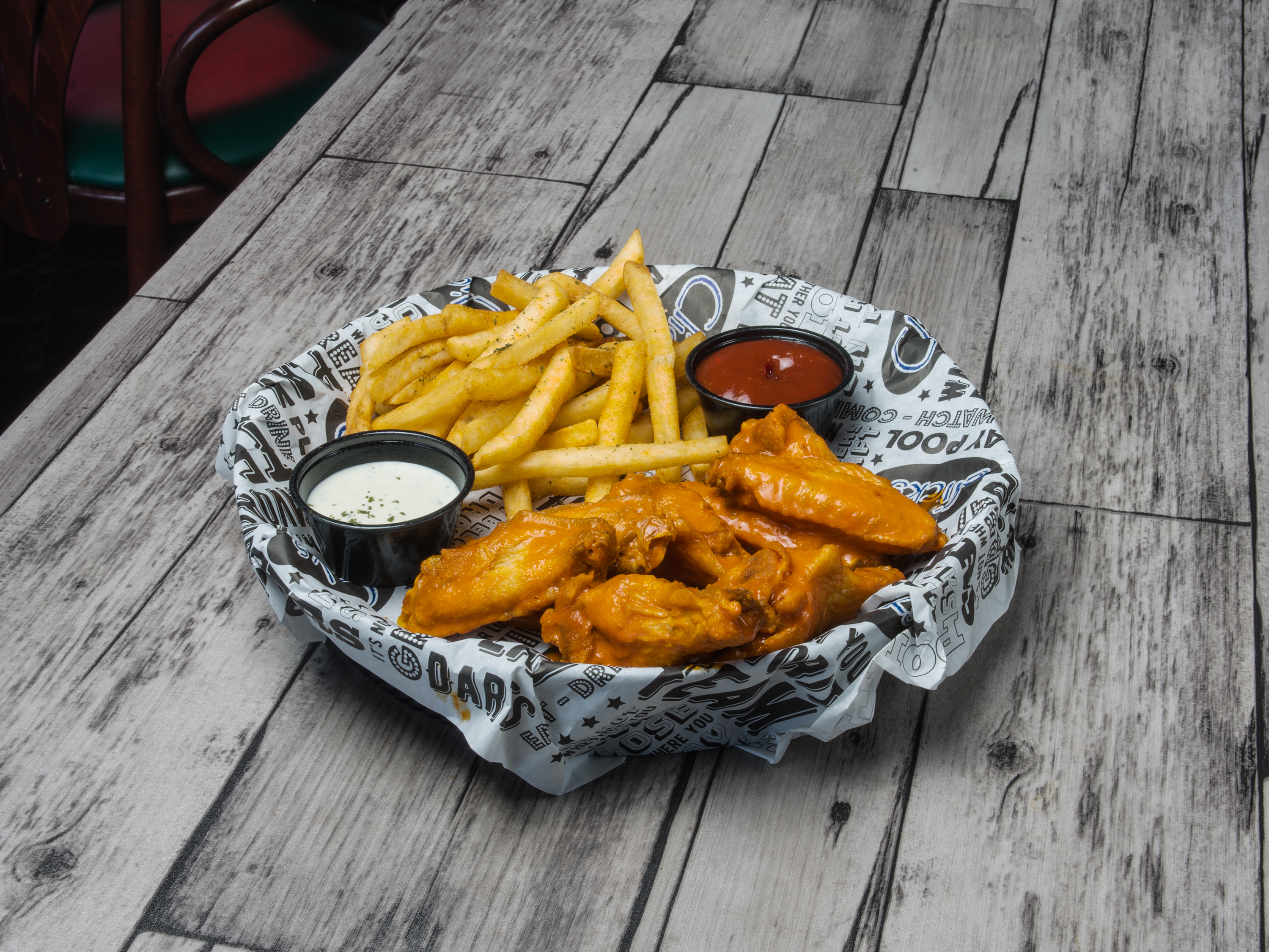Order Traditional Buffalo Wings food online from Clicks Sports Cafe store, Houston on bringmethat.com