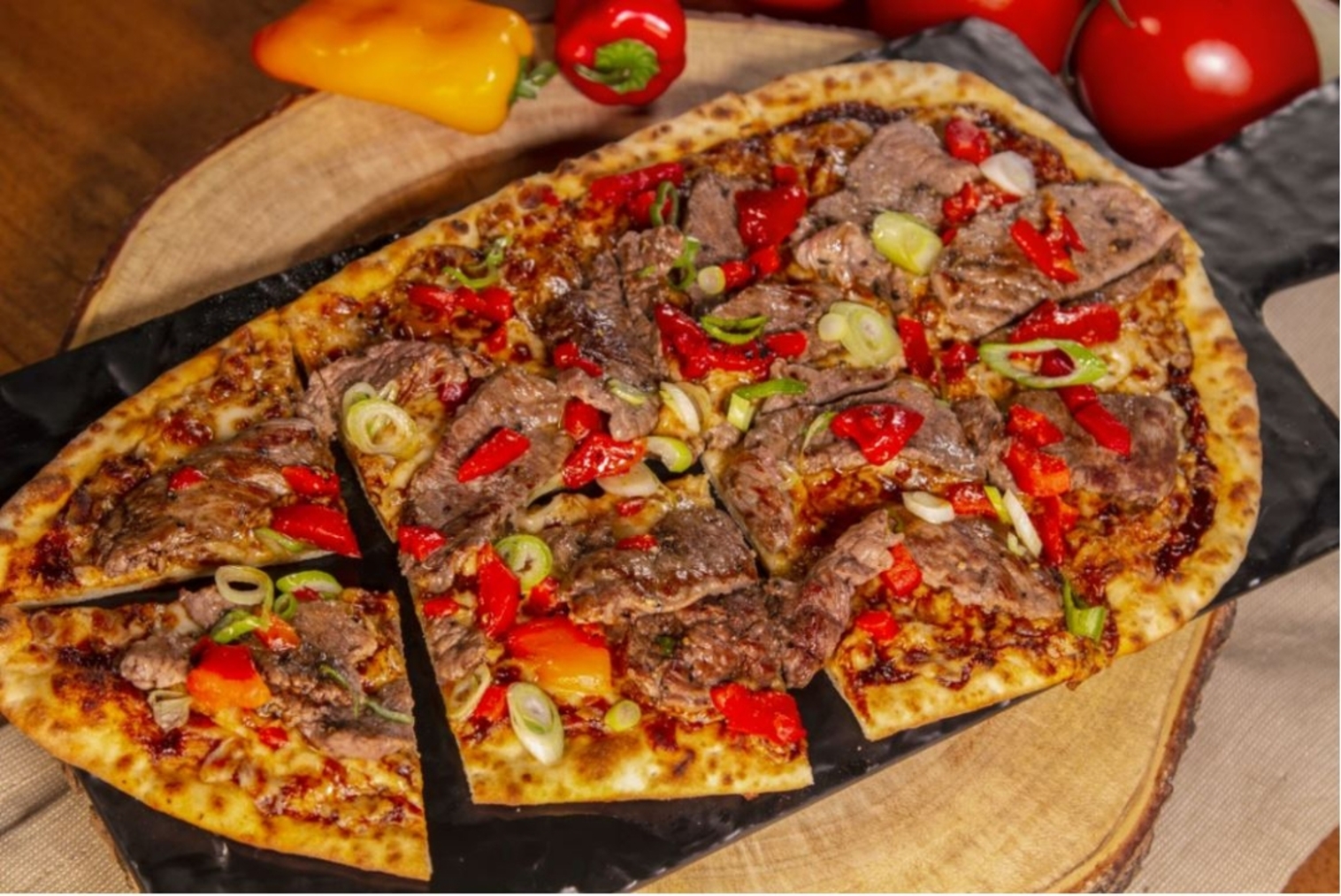 Order Sirloin Flatbread food online from The Brass Tap store, Vineland on bringmethat.com