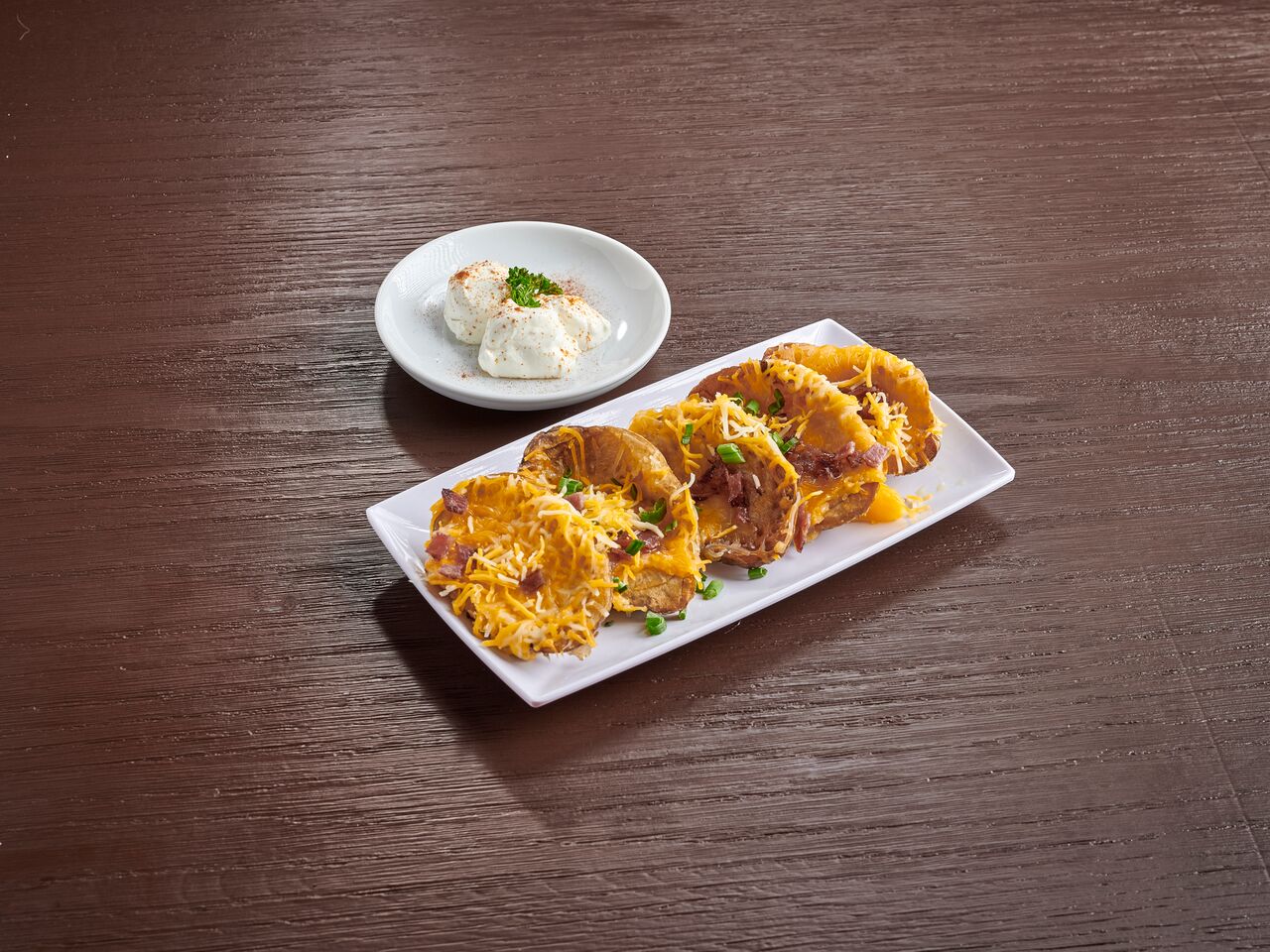 Order 5 Potato Skins food online from Wings & More store, Columbus on bringmethat.com