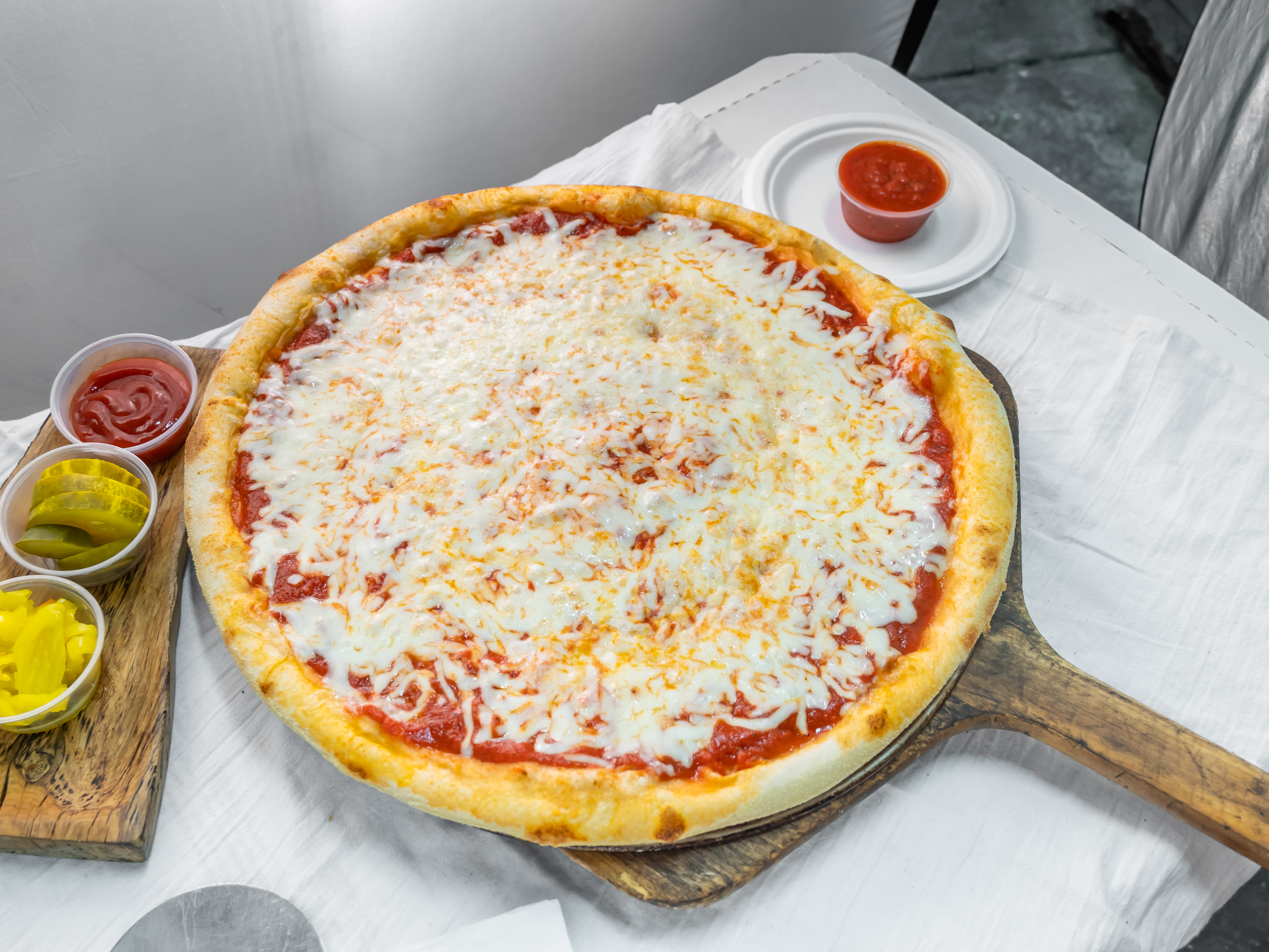 Order Cheese Pizza food online from Not Just Pizza - South Philly store, Philadelphia on bringmethat.com
