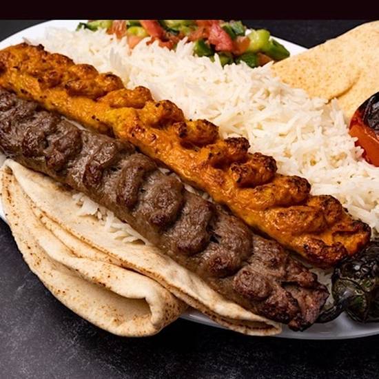 Order #12A/B Koubideh Combo food online from Massis Kabob store, Culver City on bringmethat.com