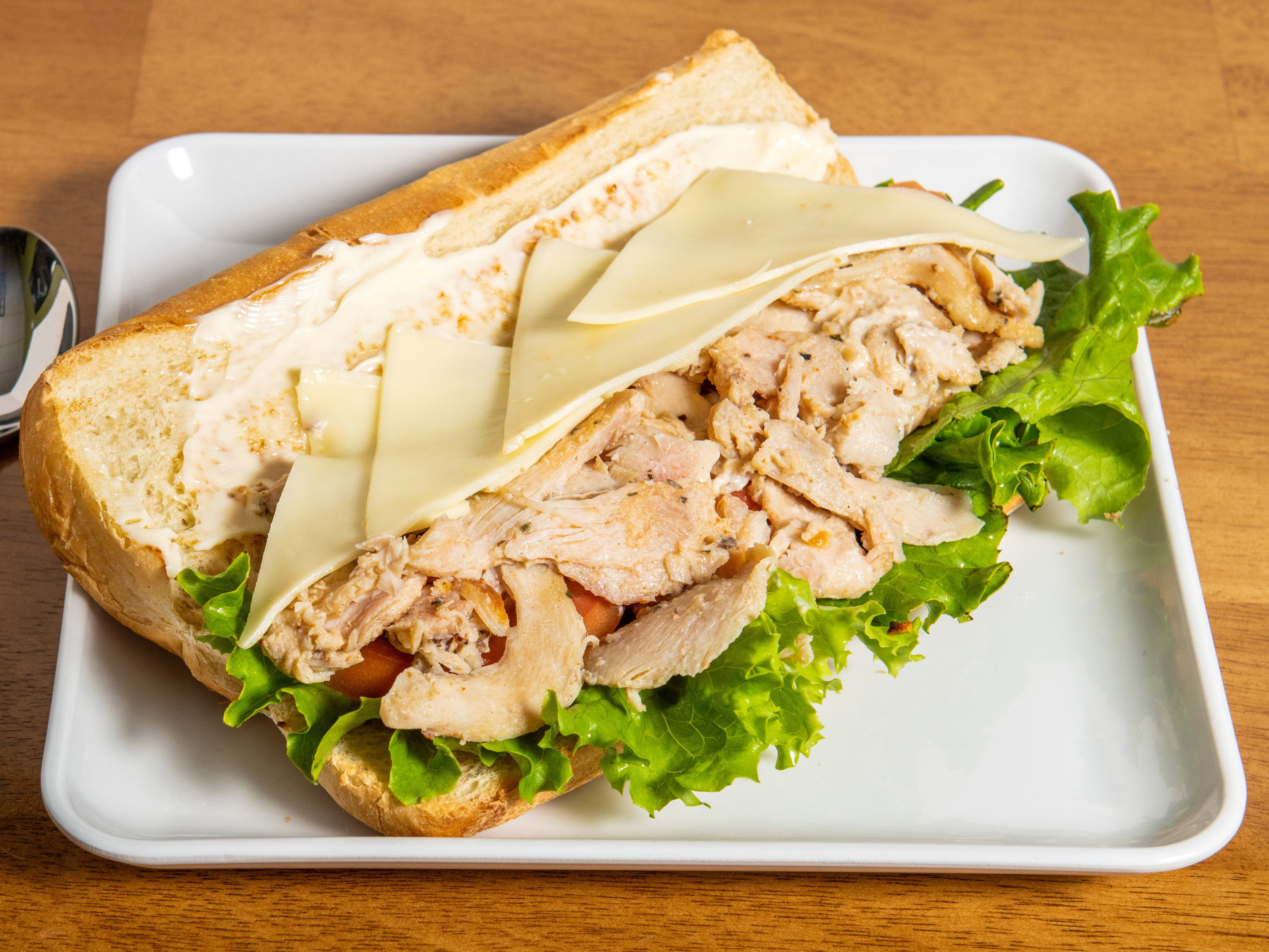 Order Chicken and Cheese Sandwich food online from Fairfax Bakery store, Fairfax on bringmethat.com