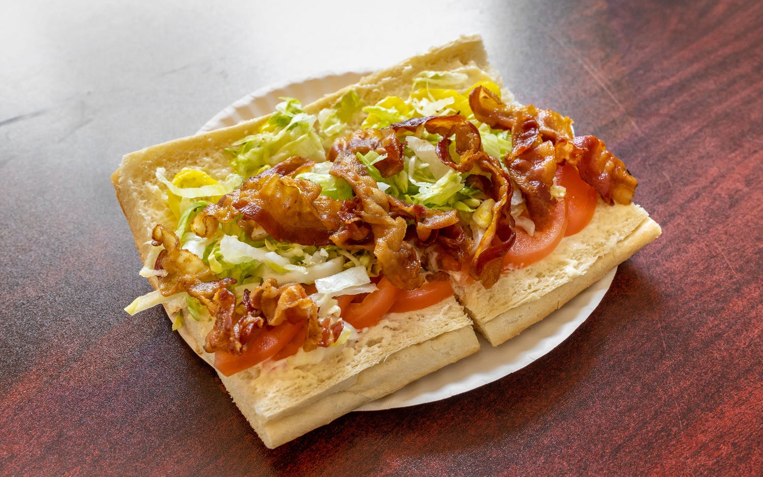 Order Small BLT Sub food online from Broadway Pizza and Grill store, Norwood on bringmethat.com