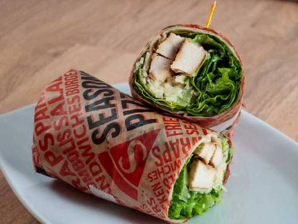 Order Chicken Caesar Wrap food online from Seasons Pizza store, New Castle on bringmethat.com