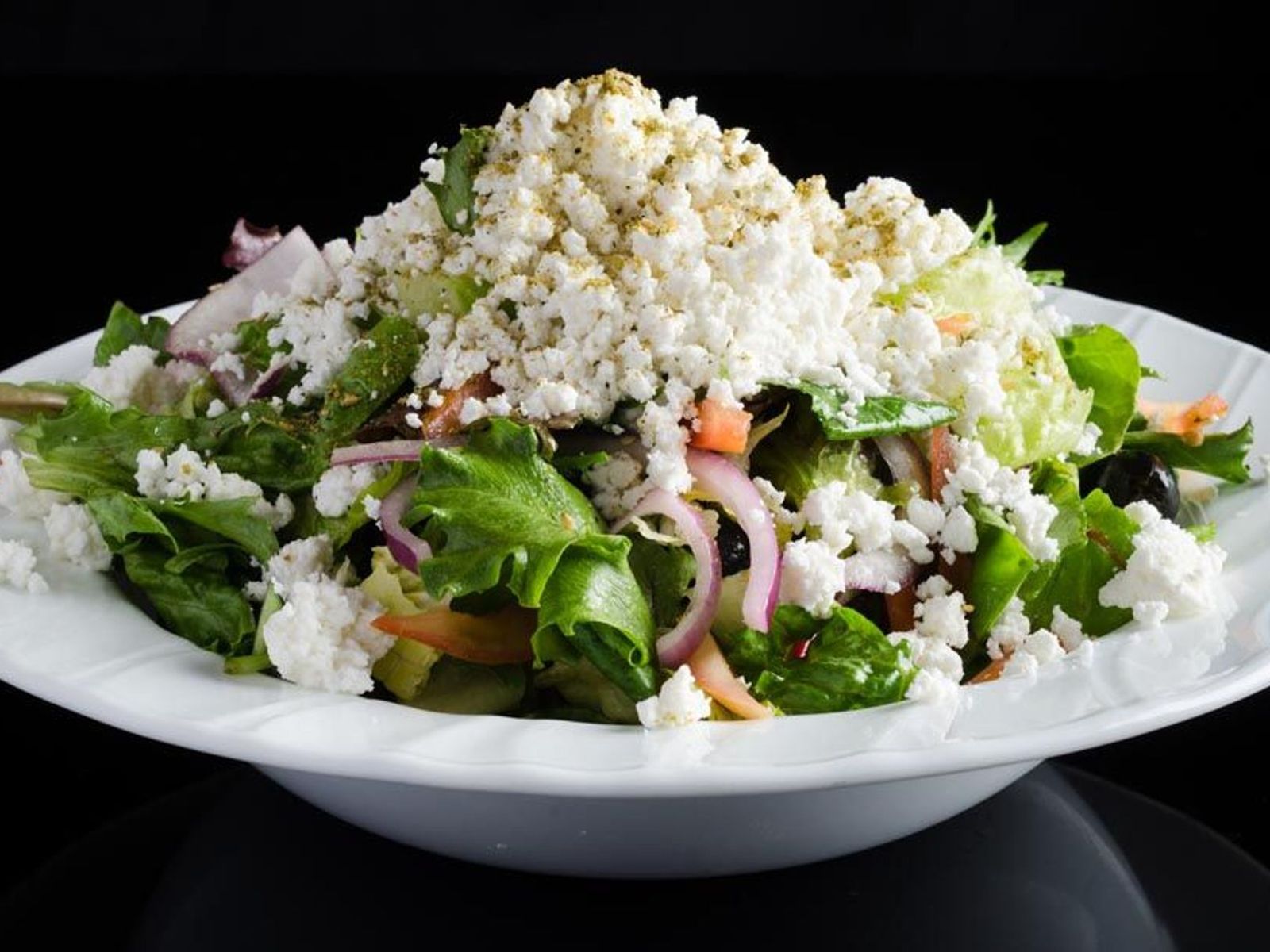 Order Greek Salad food online from cafe muscat store, Fresh Meadows on bringmethat.com