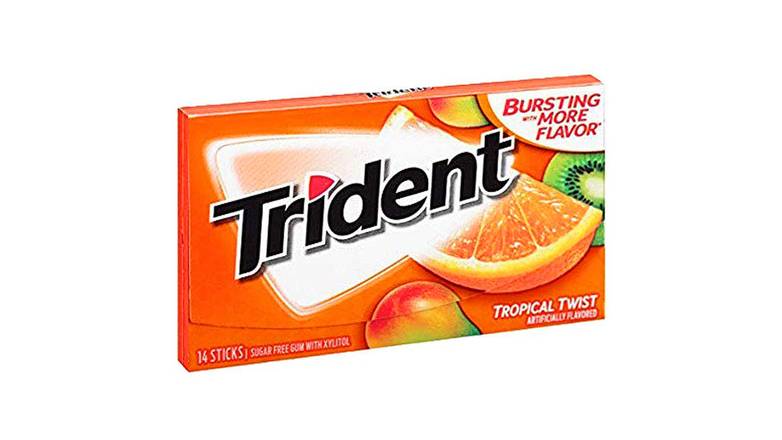 Order Trident Sugar Free Chewing Gum Tropical Twist food online from Trumbull Mobil store, Trumbull on bringmethat.com