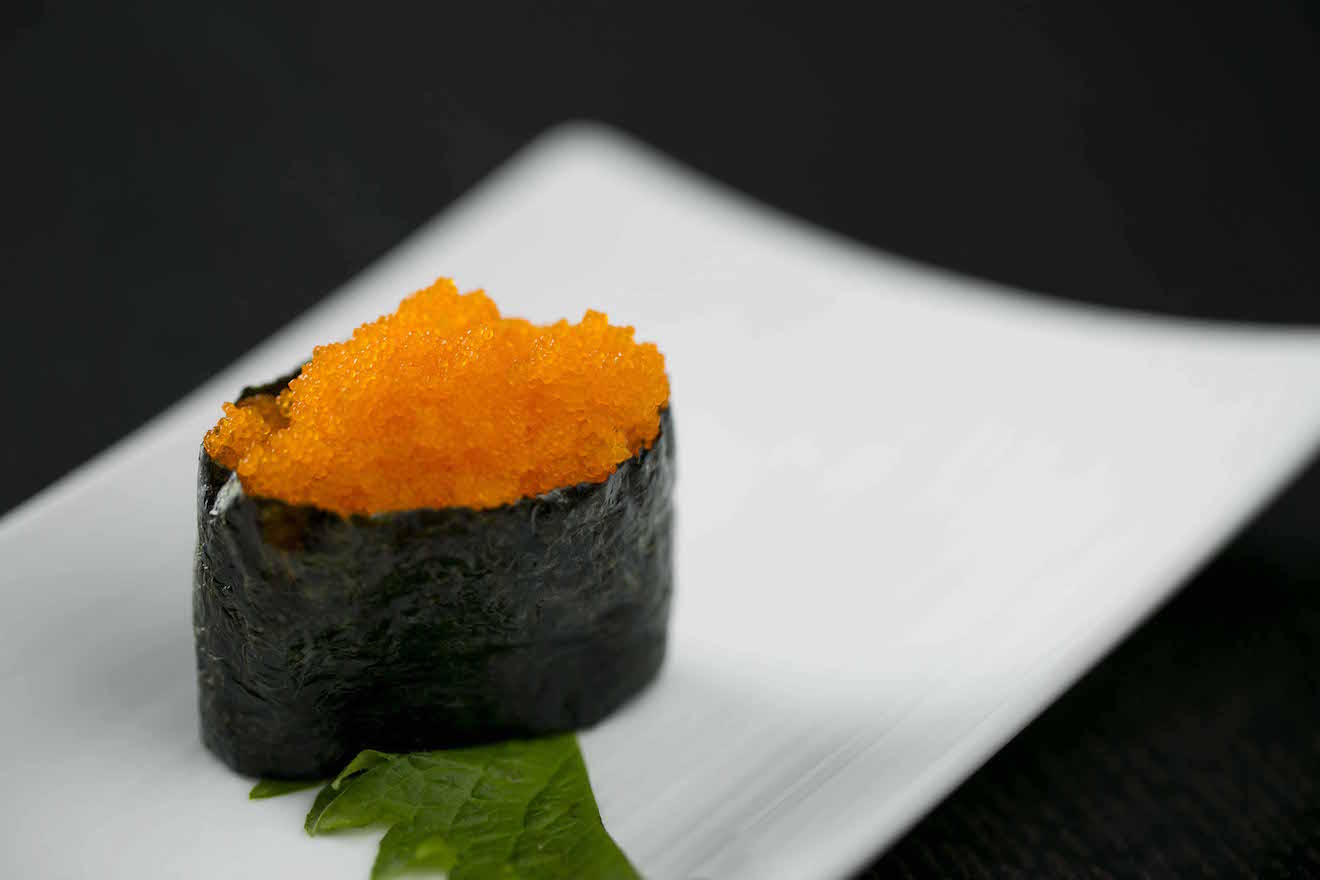 Order G10. Smelt Egg Roe Sushi food online from Icho Izakaya Fusion Cuisine store, Temple City on bringmethat.com
