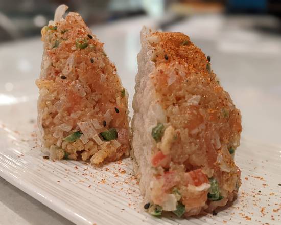 Order * Fresh Salmon Taco food online from Lavui Vietnamese Restaurant store, Dallas on bringmethat.com