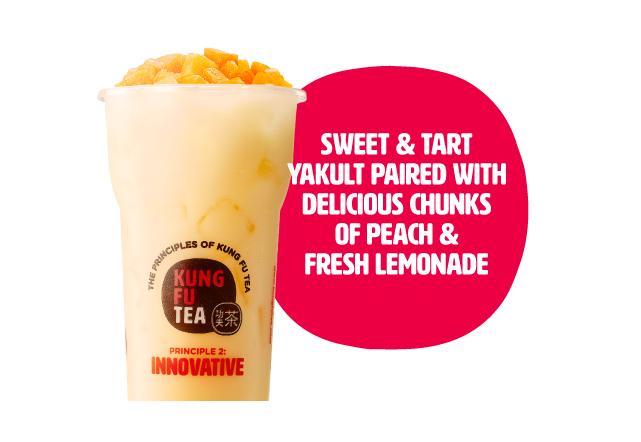 Order Yogurt Peach-ade food online from Kung Fu Tea store, Plano on bringmethat.com