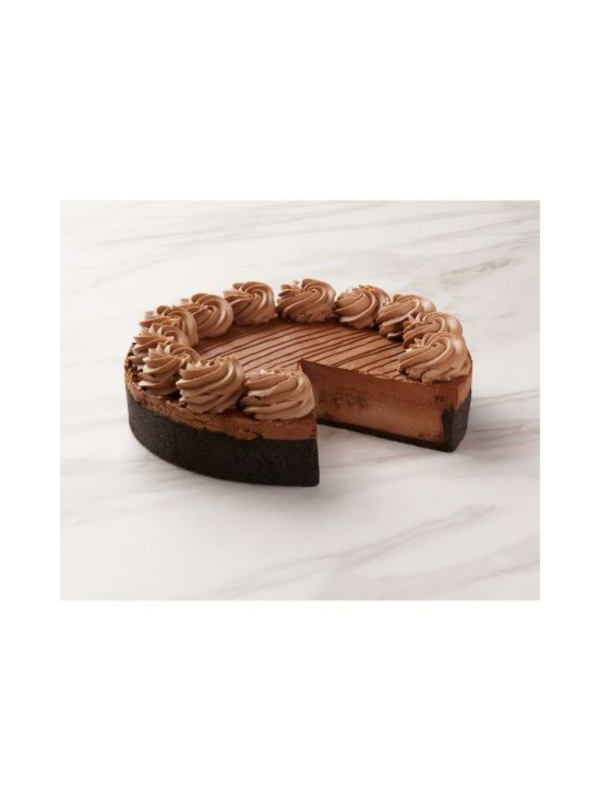 Order The Cheesecake Factory Bakery 10" Godiva® Double Chocolate Cheesecake (80 oz) food online from Neighborhood Scoops store, Marietta on bringmethat.com