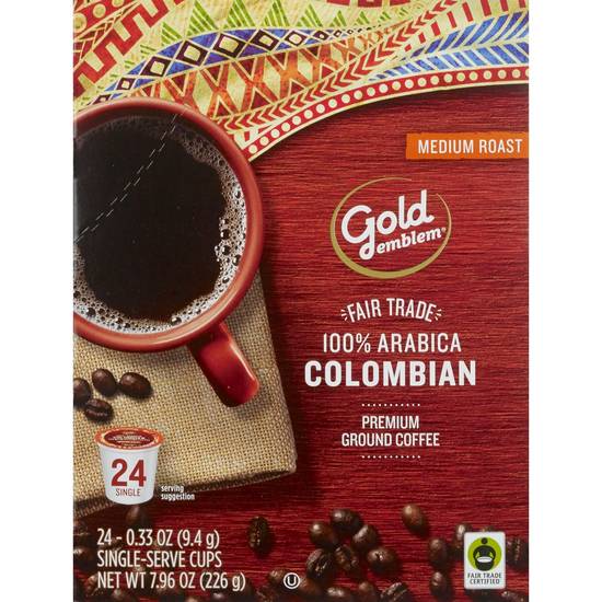 Order Gold Emblem Fair Trade Colombian Premium Ground Coffee Single-Serve Cups, 24 CT food online from Cvs store, FALLS CHURCH on bringmethat.com