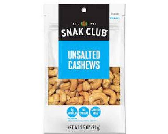Order Snak Club Unsalted Cashews 2.5 oz food online from Central Liquor Market store, Los Angeles on bringmethat.com
