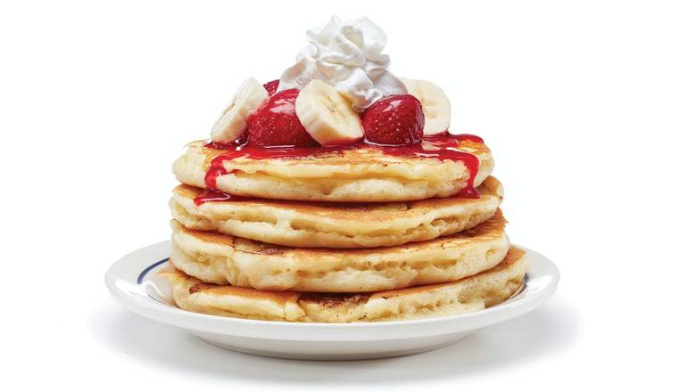 Order Strawberry Banana Pancakes food online from Ihop store, Terre Haute on bringmethat.com