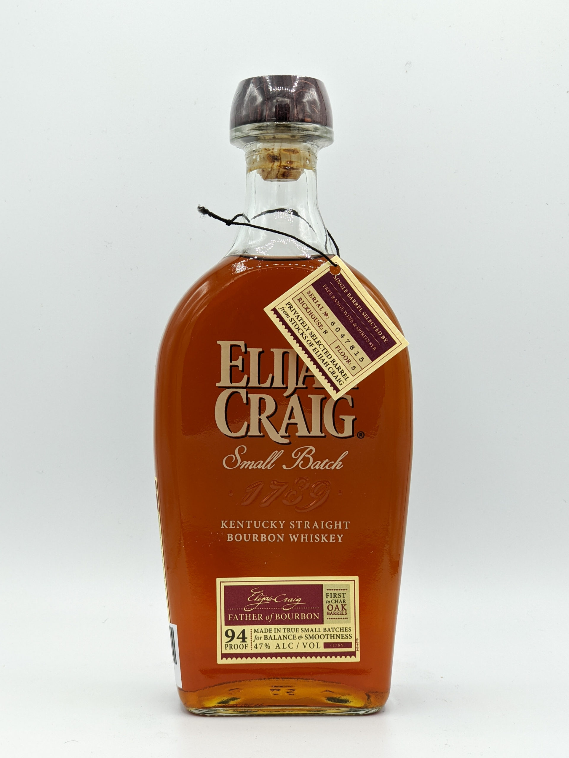 Order Elijah Craig Store Pick Single Barrel Bourbon 8 Year Old Selected by Mirage Wine and Liquor 750 ml. food online from Mirage Wine & Liquor store, Palm Springs on bringmethat.com