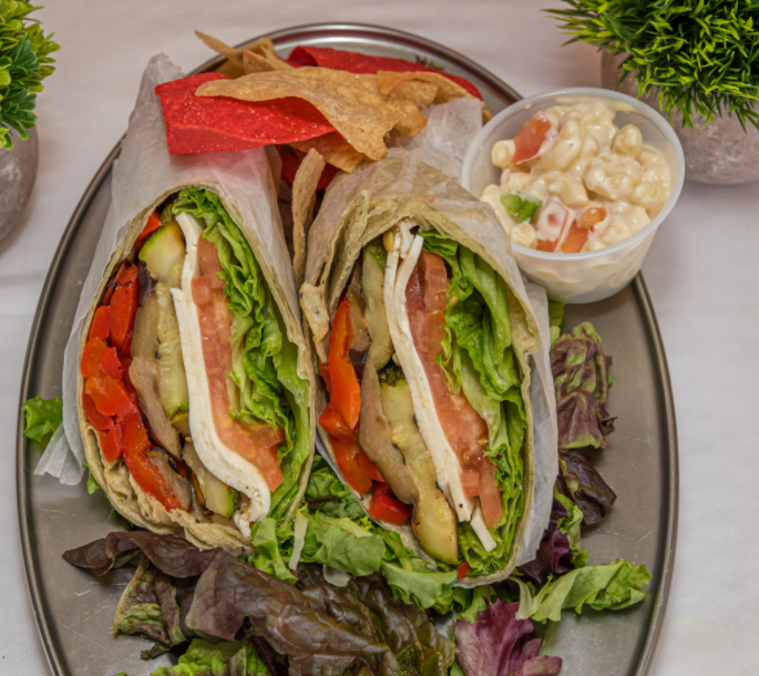 Order 4. Grilled Vegetable Wrap food online from NorthPort Deli store, Northport on bringmethat.com