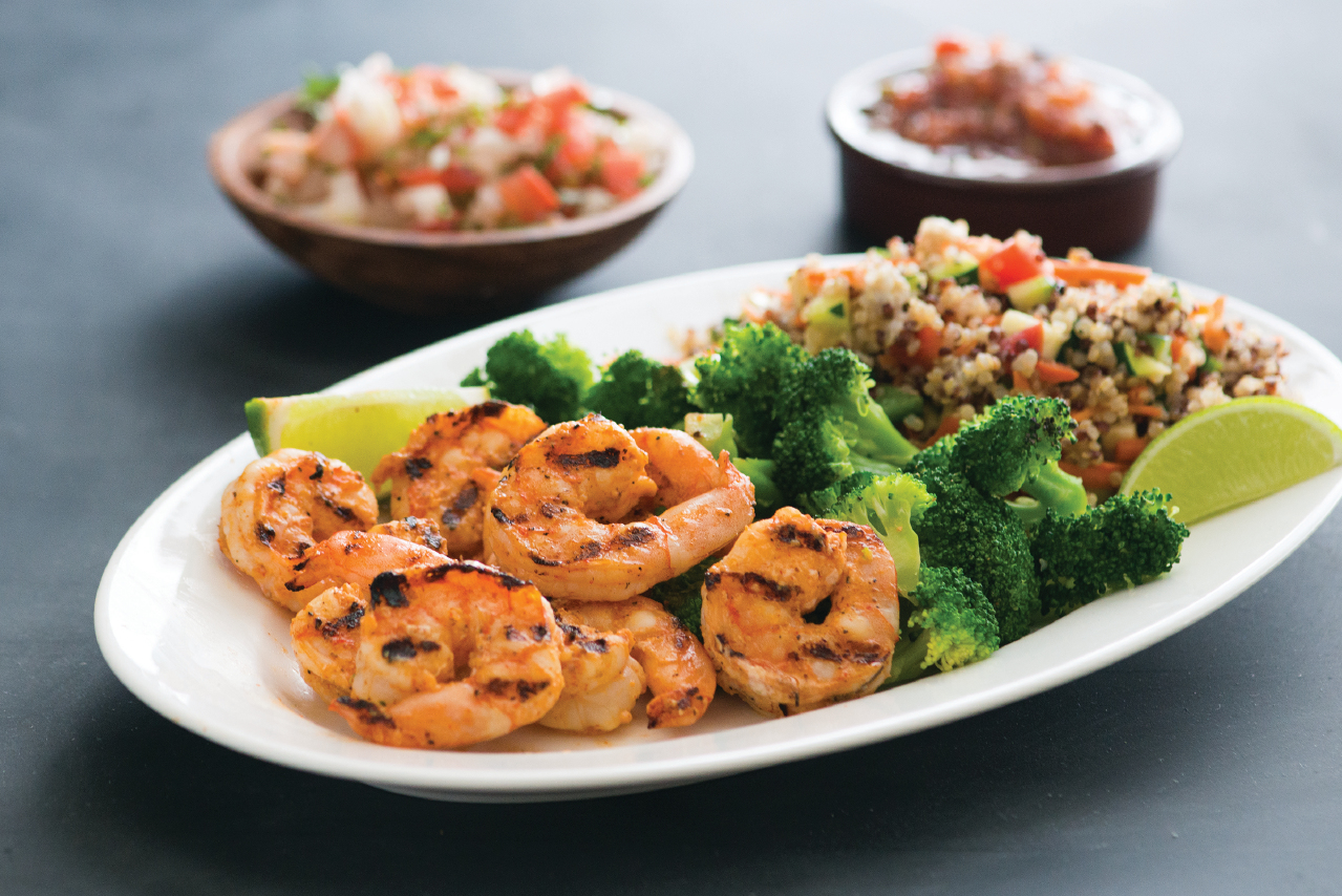 Order Full Shrimp Power Plate food online from Sharkys Woodfired Mexican Grill store, Chatsworth on bringmethat.com