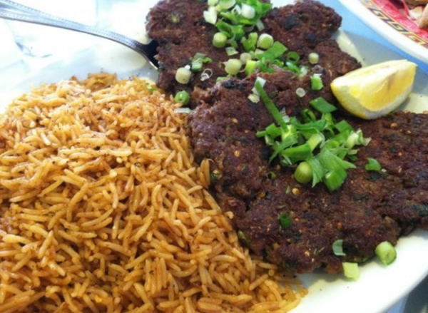 Order Chapli Kabab food online from Halal Kitchen Cafe store, Northridge on bringmethat.com