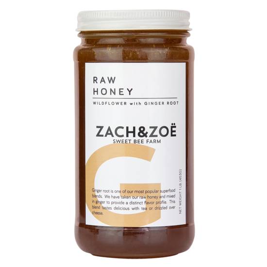 Order Zach & Zoe Wildflower Honey with Ginger 16oz food online from Everyday Needs by Gopuff store, Newark on bringmethat.com