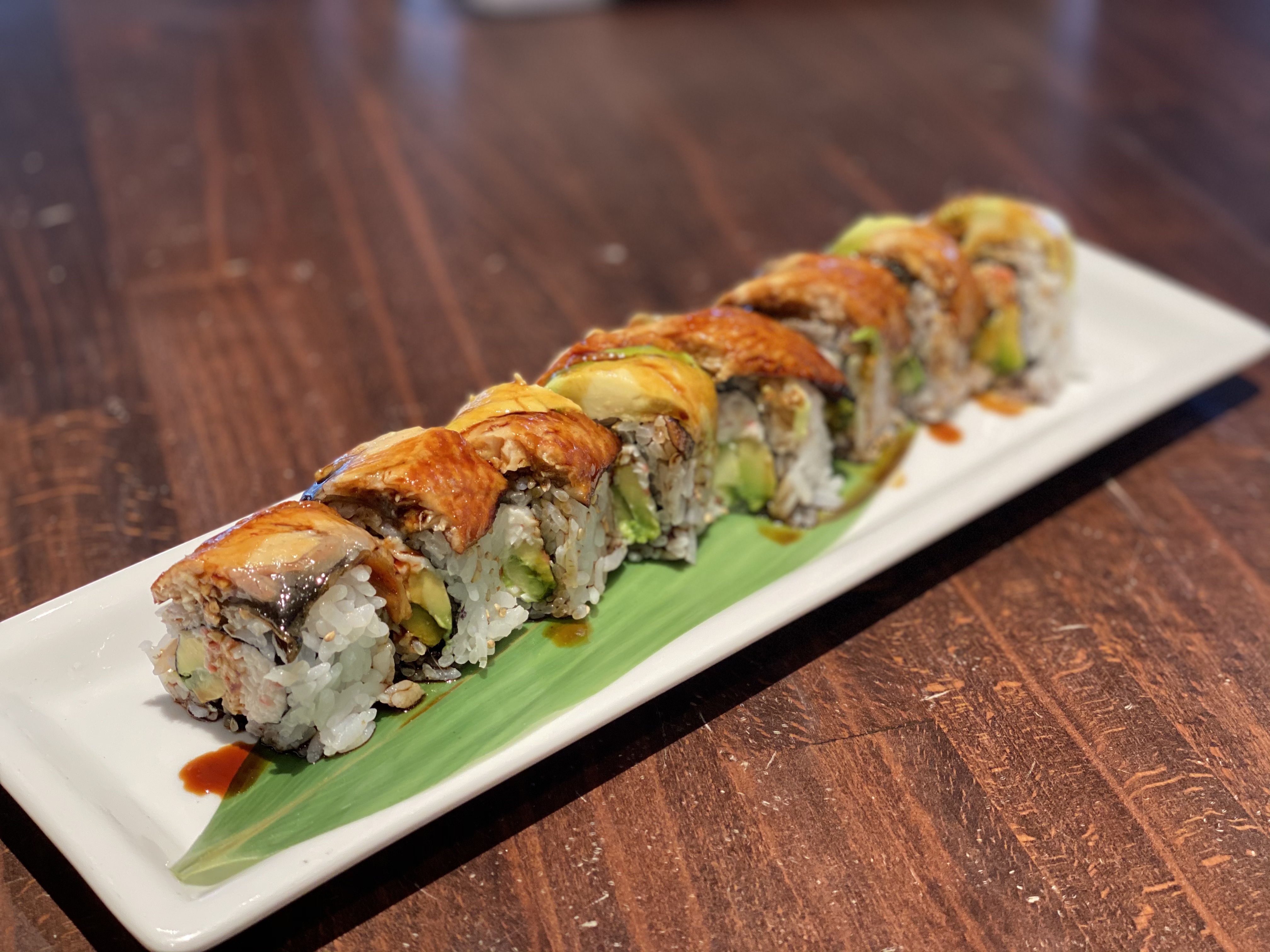 Order Dragon Roll food online from Kanpai Japanese Sushi Bar &amp; Gril store, Santa Monica on bringmethat.com
