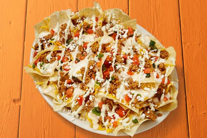 Order Seasoned Ground Beef Nachos food online from Fuzzy's Taco Shop store, Fort Collins on bringmethat.com