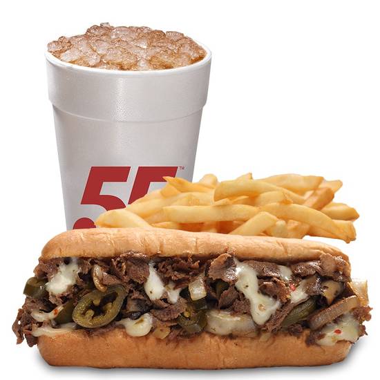 Order Jalapeño Jack Cheesesteak Meal food online from Hwy 55 Burgers, Shakes & Fries store, Pikeville on bringmethat.com