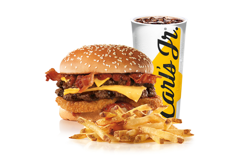 Order Double Western Bacon Cheeseburger Combo food online from Carl Jr store, Scotts Valley on bringmethat.com