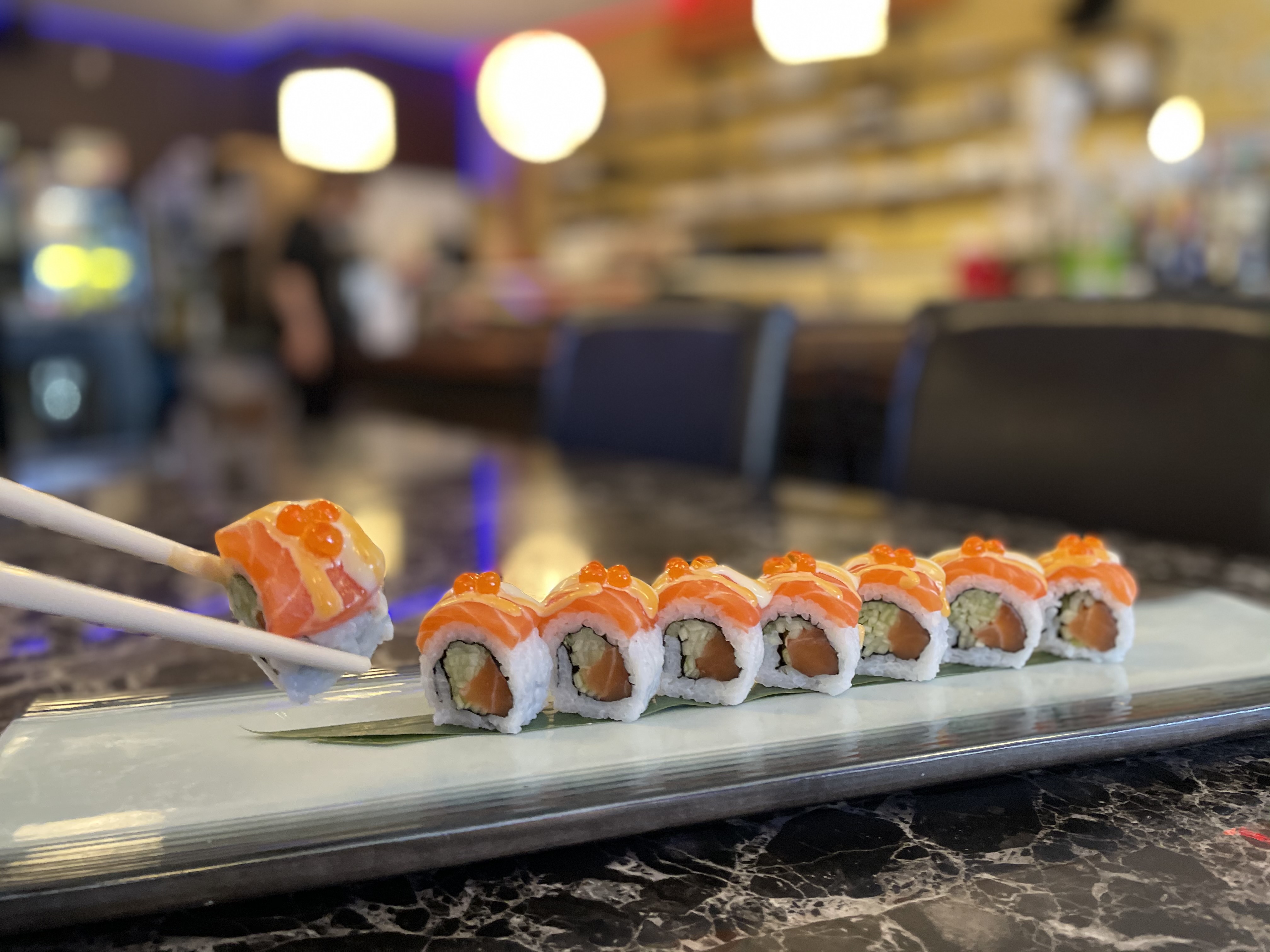 Order Salmon Lover Roll food online from Happi Sushi store, Highland Park on bringmethat.com