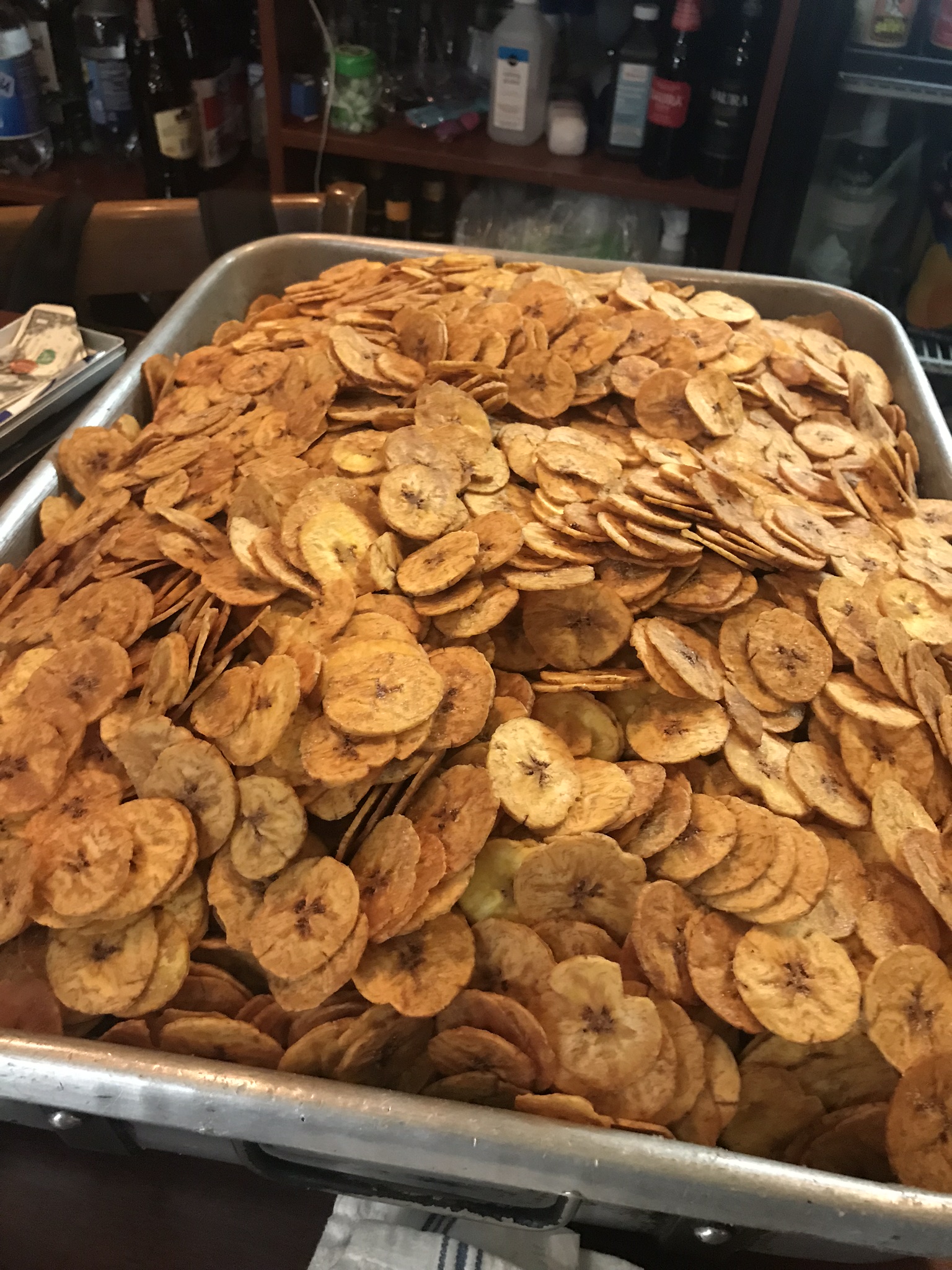 Order Plantain Chips with Mojo Sauce food online from Lazaro Cuban Cuisine store, Roswell on bringmethat.com