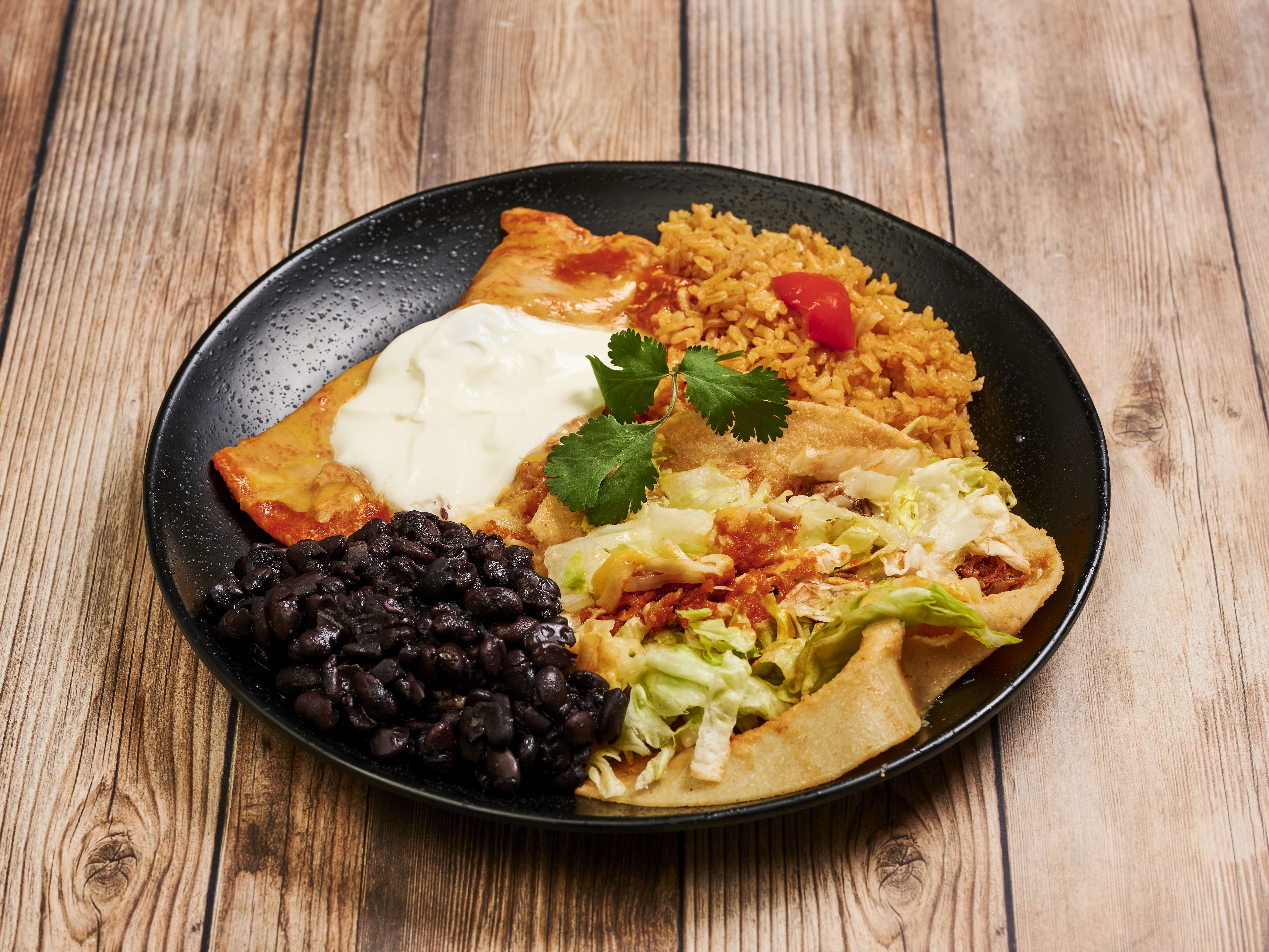 Order 4. Enchilada and Taco food online from Celia Mexican Restaurant store, San Mateo on bringmethat.com
