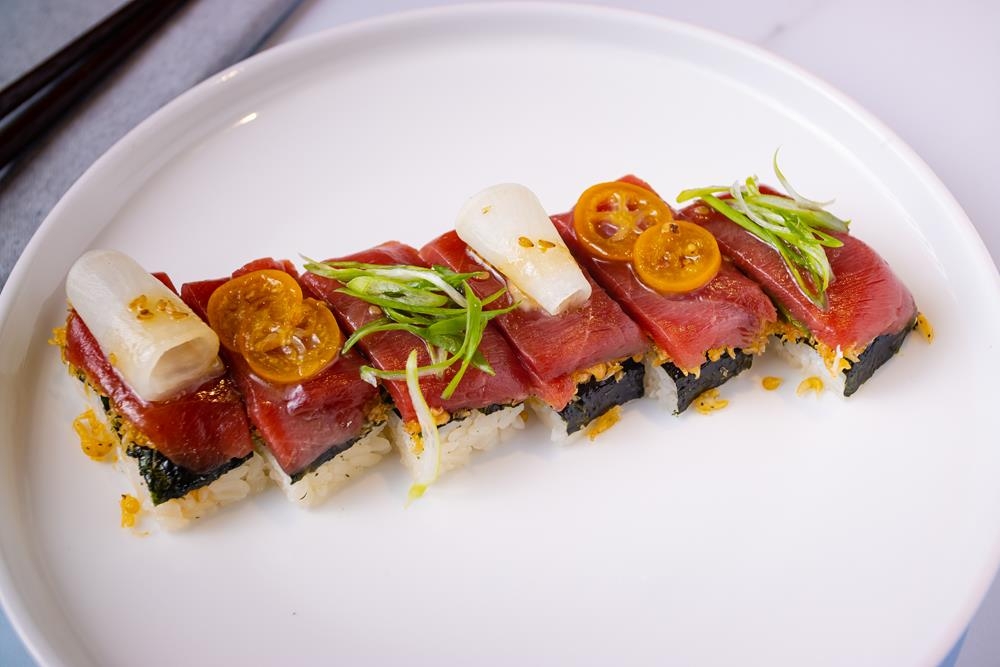 Order Tuna Battera food online from e-Shin store, Stony Brook on bringmethat.com