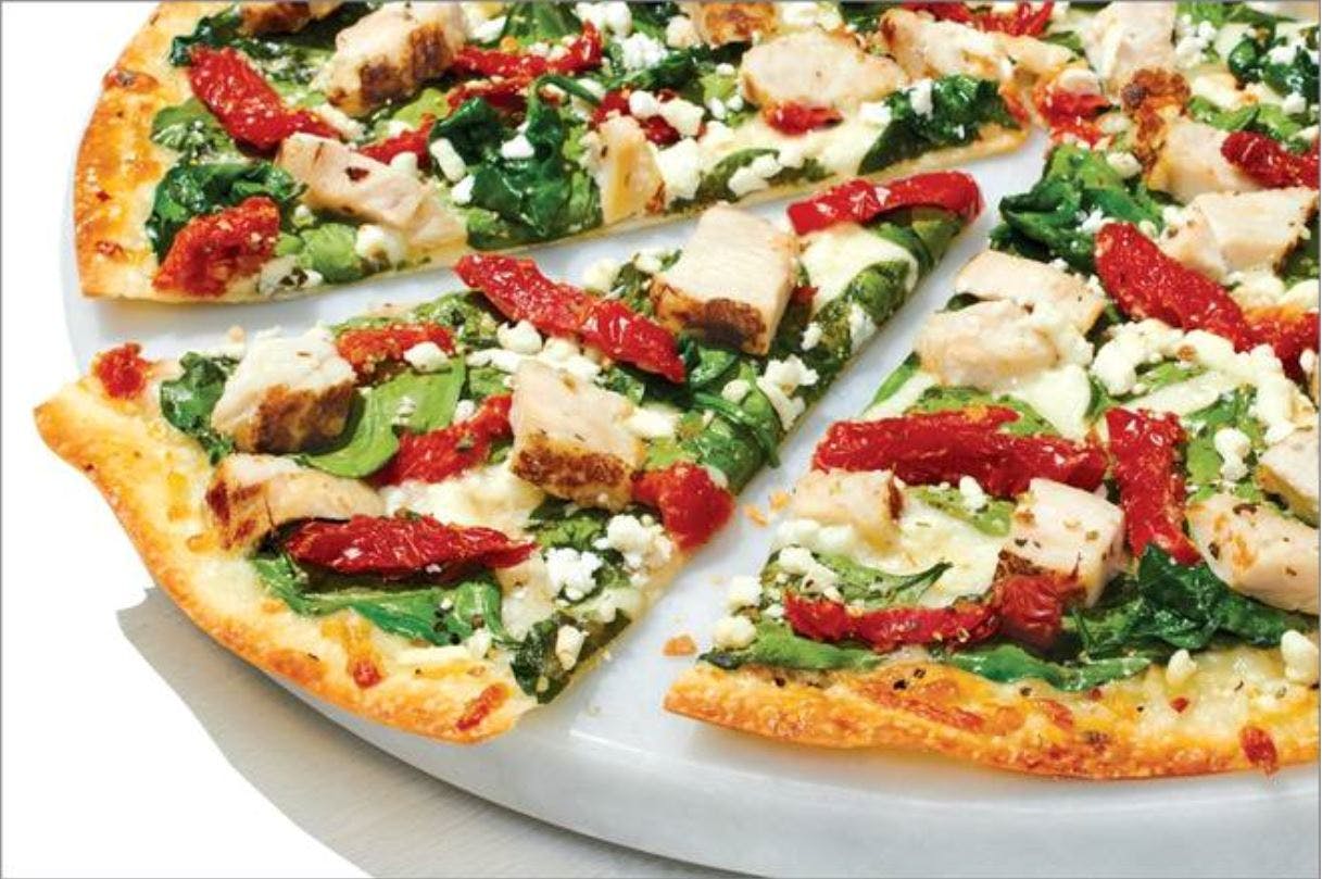 Order Herb Chicken Mediterranean Pizza - Medium 12" food online from Papa Murphy store, Madison on bringmethat.com
