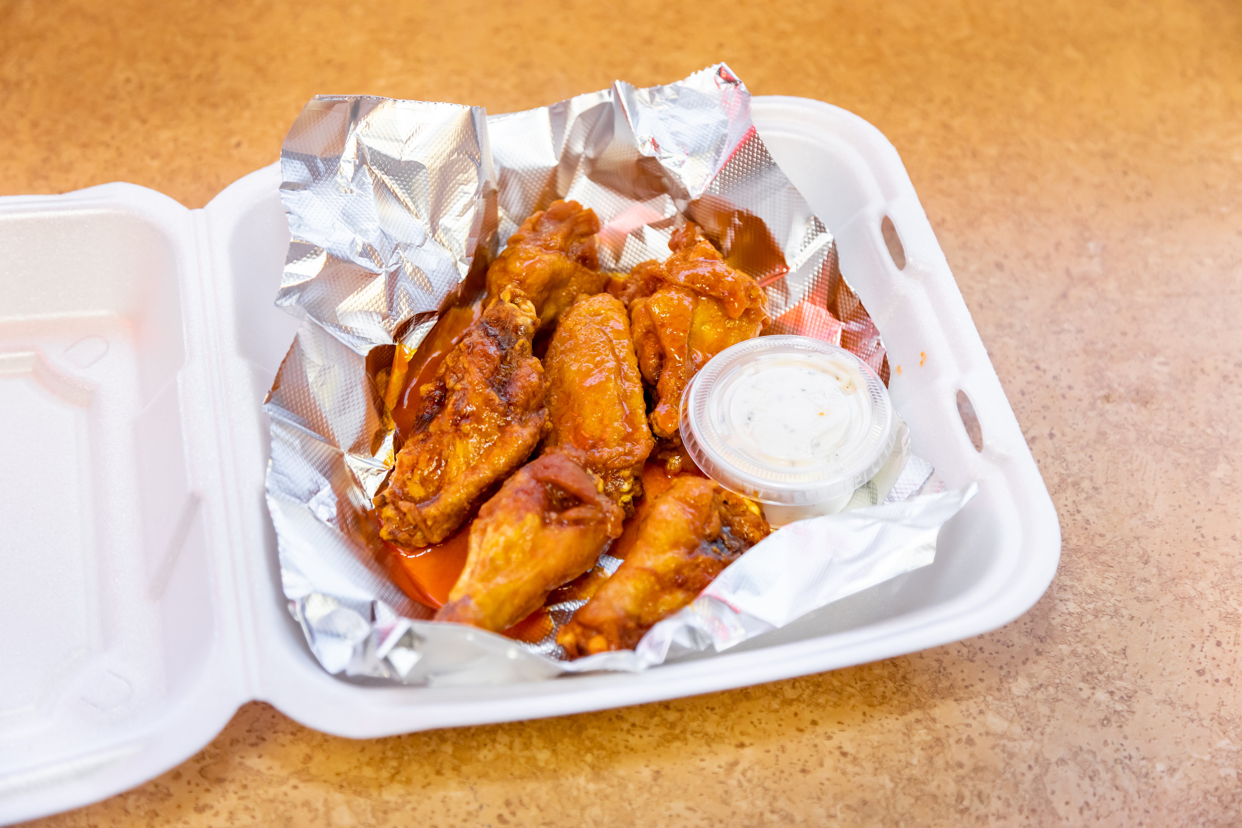 Order Wings - 6 Pieces food online from Mario Pizza store, North Aurora on bringmethat.com