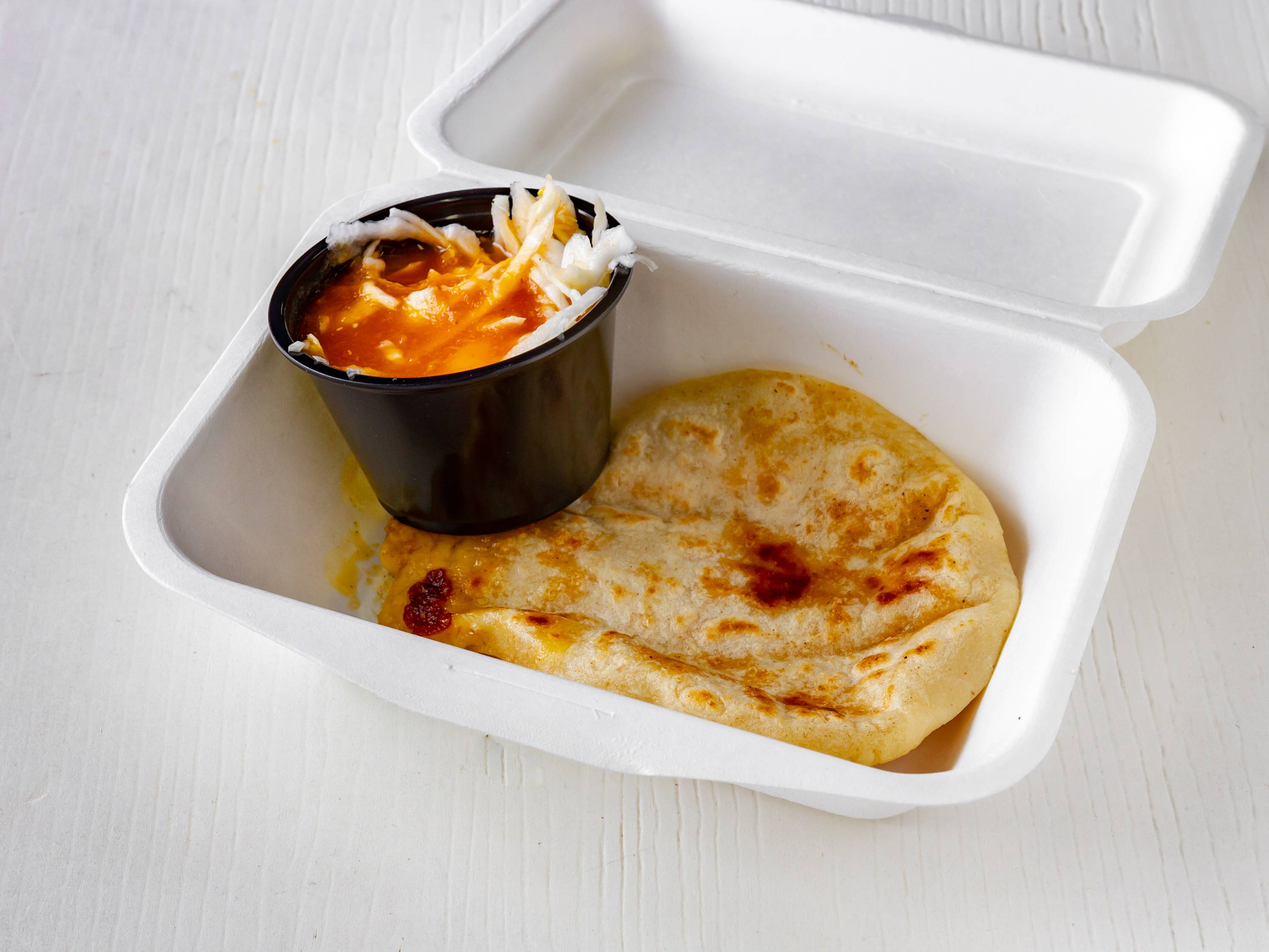 Order 1. Chicharron- Queso Pupusa food online from Diner Latino Pupuseria store, Middle River on bringmethat.com