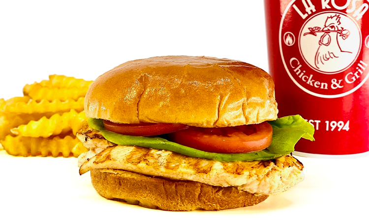 Order 1. Mild Grilled Chicken Sandwich Combo food online from La Rosa Chicken & Grill store, Madison on bringmethat.com